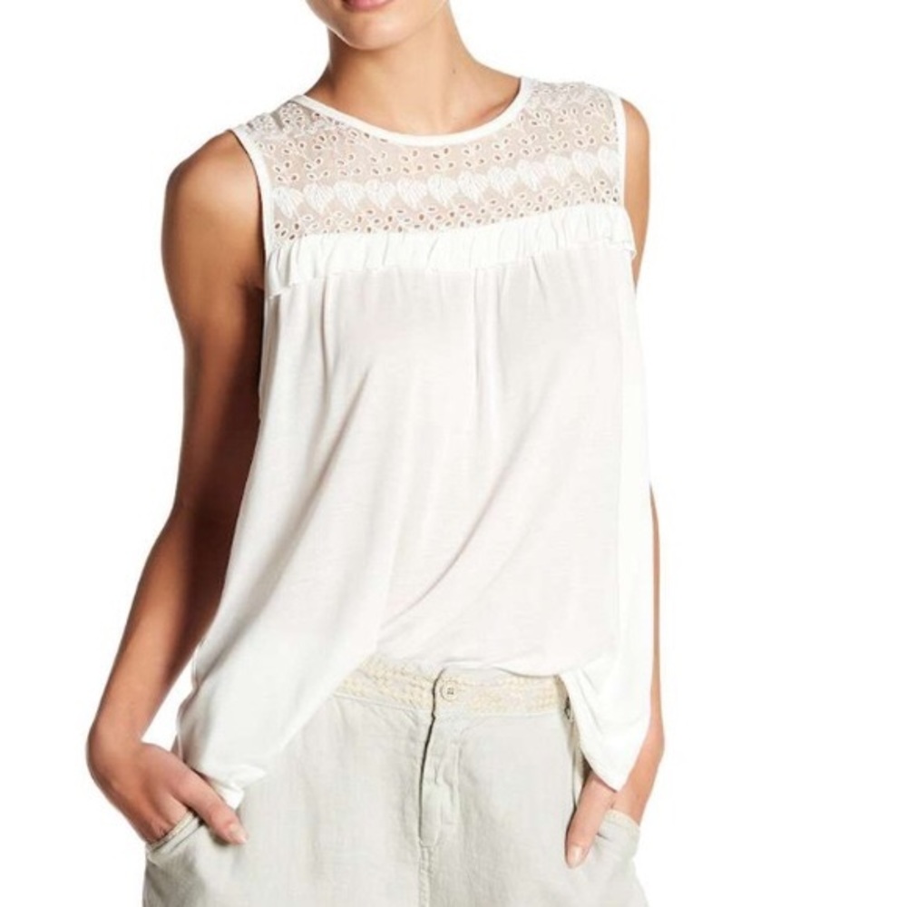 Love Johnny Was Yoke Ruffle Tank